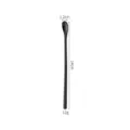 Stainless steel stirring spoon coffee tea spoon long handle slim black kitchen tool 14cm - Round Tail Style / 14cm / Black