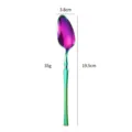 Stainless steel rainbow spoon, wasp waist tableware variant, durable and stylish dining utensil. - Dinner Spoon / AB Color