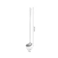 Cuchara de acero inoxidable con mango largo para buffet y tarro de miel profundo. - Medio (24.5cm) / Plateado