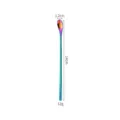 Japanese stainless steel stirring spoon, rainbow long handle coffee teaspoon, tea accessory. - Round Tail Style / 14cm / AB Color