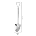 Stainless steel shovel spoon creative ice cream dessert coffee spoon 15.3cm length - Natural Color Pointed Shovel Spoon