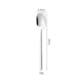Stainless steel hanging coffee spoon, creative dessert fruit spoon, 14cm length, durable tableware. - Hanging Spoon / Silver