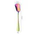 Cuillere a dessert en acier inoxydable forme de gourde arc-en-ciel cafe 13.5cm - 1 Pièce / Couleur AB