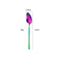 Stainless steel rainbow titanium dinner spoon slim waist design 15cm long elegant cutlery item - Small Spoon / AB Color
