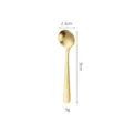 Gold stainless steel seasoning spoon, 9cm cute small coffee stirring dessert spoon. - Small Round Spoon / 9cm Version / Gold