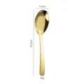 Cuillère à soupe plate en acier inoxydable 304 doré, cuillère de table 16.3cm - Moyen (Acier 410) / Or