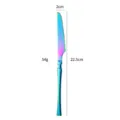 Rainbow stainless steel steak knife table knife dining knife with slim handle design. - Steak Knife / AB Color