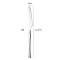 Stainless steel steak knife variant, sleek waist design, 22.5cm length, 54g weight, glossy finish. - Steak Knife / Natural