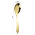 Cuillère à soupe dorée en acier inoxydable de 17.7cm avec finition brillante de cuisine - Grand (Acier 410) / Or