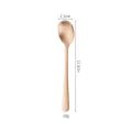 Stainless steel small spoon rose gold coffee tea mixing spoon 11.5cm mini dessert spoon - 11cm Medium Rose Gold Spoon