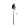 Black stainless steel hanging coffee spoon, creative dessert fruit scoop, 14cm compact tableware. - Hanging Spoon / Black