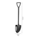 Stainless steel shovel spoon creative ice cream dessert spoon coffee spoon black 15.3cm - Black Pointed Shovel Spoons