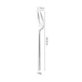 Stainless steel fruit fork with dimension specs, premium cutlery for dessert and coffee. - Hanging Fork / Silver