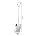 Stainless steel shovel spoon, creative coffee dessert ice cream spoon, silver finish 15.5cm. - Natural Color Square Shovel Spoons