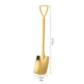 Stainless steel shovel spoon creative gold dessert coffee ice cream spoon 15.5cm length - Gold Square Shovel Spoon