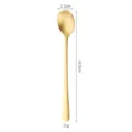 Gold matte stainless steel small spoon coffee stirring spoon 13.5cm long SKU item - 13 cm - Large Gold Spoon