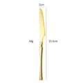 Gold stainless steel dinner knife luxury table knife modern Western tableware cutlery item - Steak Knife / Gold