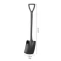 Black stainless steel shovel spoon creative ice cream dessert coffee spoon 15.5cm - Black Square Shovel Spoons