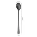 Black matte stainless steel small spoon 13.5cm long, perfect for coffee mixing and seasoning. - Large Black Spoons (13cm)