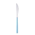 Edelstahl Steakmesser mit blauem Griff fur Kuche Tischmesser fur elegantes Abendessen - Blau-silbernes Steakmesser