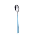Edelstahllöffel mit hellblauem Griff Küchengeschirr modernes minimalistisches Essbesteck Stil - Blau-silberne Löffel