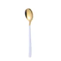 Koreanischer Edelstahl Suppenlöffel mit weißem Griff und goldener Schale Besteck Variante - Weiß-goldene Löffel