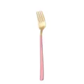 Variante Bild der rosa und goldenen Edelstahltischgabel fuer den taeblichen Gebrauch. - Rosa-goldene Gabel