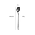 Cucchiaio lungo in acciaio inox, cucchiaino da caffè nero 19.5cm, utensile da cucina resistente. - Corto (19.5cm) / Nero