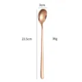 Cucchiaio in Acciaio Inossidabile Manico Lungo Oro Rosa 23.5cm per Caffè Variante - Lungo (23.5cm) / Oro rosa