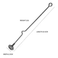 Stainless steel cocktail stirrer long handle bar tool for coffee honey milk tea drinks. - Black Stirring Rods