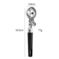 Durable 304 Stainless Steel Ice Cream Scoop with Trigger and Black Non-Slip Handle - Classic / Black & Silver Classic Style / Black