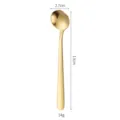 Gold stainless steel seasoning spoon 13cm small coffee stirring spoon cute dessert ice cream - Small Round Spoon / 13cm Version / Gold