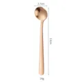 Rose gold 304 stainless steel coffee spoon, cute small seasoning spoon for kitchen use. - Small Round Spoon / 13cm Version / Rose Gold
