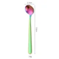 304 stainless steel rainbow seasoning spoon, cute coffee stirring spoon with size 13cm. - Small Round Spoon / 13cm Version / AB Color