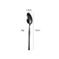 Black stainless steel waist design dinner spoon, glossy finish, elegant table cutlery spoon. - Small Spoon / Black