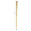Gold stainless steel flat chopsticks, Korean style metal kitchen tableware, 23cm length - Flat Chopsticks / 23cm / Gold
