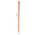 Korean style 304 stainless steel flat chopsticks, rose gold metal tableware, 23cm length. - Flat Chopsticks / 23cm / Rose Gold