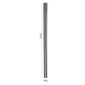 Grey stainless steel flat chopsticks 23cm 49g minimalist kitchen tableware dining tool - Flat Chopsticks / 23cm / Black