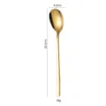 Cuchara de mesa de acero inoxidable dorado, diseño elegante, utensilio de 20.5cm - Cuchara Coreana / 20.5cm / Dorado