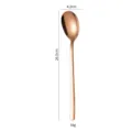 Cuchara de acero inoxidable oro rosa vajilla cocina cubiertos mango largo nuevo - Cuchara Coreana / 20.5cm / Rosa oro