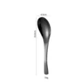 Variante de cuchara de acero inoxidable negro, vajilla moderna, longitud de 16.8cm. - Cuchara Earl / 16.8cm / Negro
