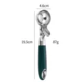 Stainless steel ice cream scoop with trigger, ergonomic dark green handle, 19.5cm length. - Popular Online Style / Green & Silver Influencer Style / Dark Green