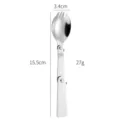 Cuillère fourchette pliante en acier inoxydable vaisselle voyage camping 15.5cm long - Cuillères à salade à double pli