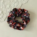 Scrunchie per capelli stampato Natale elastico supporto per coda di cavallo dettaglio - Cerchietto per capelli natalizio colorato