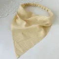Pañuelo triangular de cuadros amarillos con banda elástica, bonita diadema de tela retro mujer. - Talla Extendida / Cuadros Amarillos