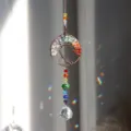 Exquisite crystal suncatcher with tree of life design, sparkling faceted pendant for home decor. - Round Tree of Life (with 20mm Crystal Ball)