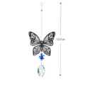 Stainless steel butterfly crystal suncatcher hanging pendant for home window decor and garden. - Butterfly (50mm Marquise)