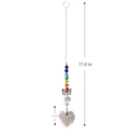 Kristallen suncatcher hangend ornament met kleurrijke kralen, metalen vlinder en hart hanger. - Vlinderstijl - 27mm Hart