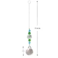 Ornement suspendu attrape-soleil en cristal avec boule à facettes et perles. - Style Réceptacle Floral - Boule de Cristal 20mm