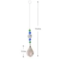 Pendentif suspendu attrape-soleil en cristal avec des perles colorées et un beau prisme - Style Réceptacle Floral - Nouvelle Pipa 38mm